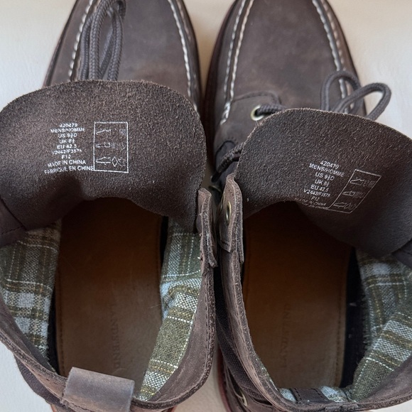 👍New Men’s Lands' End Dark Brown Leather Boots size 9.5 - Picture 7 of 12